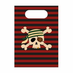 Uitdeelzakjes piraten - 6 stuks - 16,5 x 23 cm