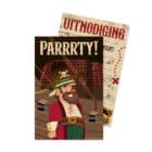 Piraten uitnodigingskaarten - 6 stuks - 15 x 10 cm