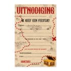 Piraten uitnodigingskaarten - 6 stuks - 15 x 10 cm