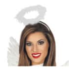 Tiara engel halo witte veren met tinsels