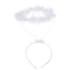 Tiara engel halo witte veren met tinsels