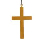 Ketting priesterkruis goudkleurig - 23 cm