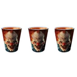 Shotglaasjes clown 6 x 5 cm - 3 stuks