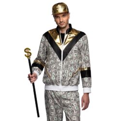 Pimpstok dollar teken - 76 cm - 3 delig