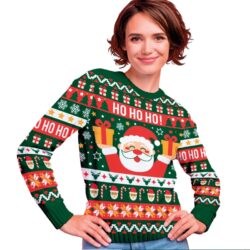 Dames kersttrui hohoho - groen