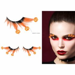 Nep wimpers pompoenen (set 2 stuks)