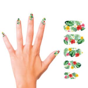 Tropical Hawaii nagels met lijm (10 stuks)