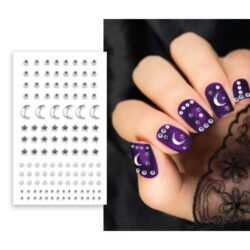 Zilveren nagelstickers - 1 sheet - 9 x 6 cm