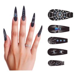 Spider lange nagels met lijm (10 stuks)