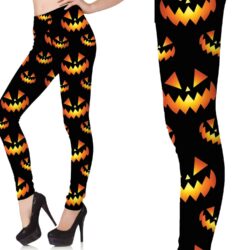 Legging Halloween pompoenen - L