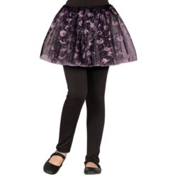 Meisjes tutu halloween zwart/ lila - 30 cm