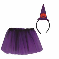 Meisjes heksen set tutu en tiara - 30 cm