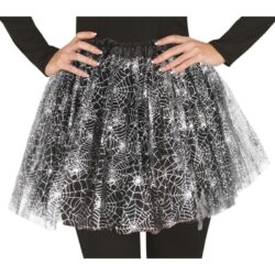 Dames tutu spinnen zwart/ zilver - 40 cm