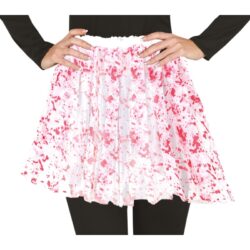 Dames tutu bloed wit/ rood - 40 cm