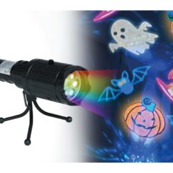 Halloween LED projector met tripod - 22 cm - oplaadbare batterij via USB