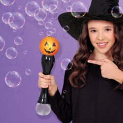 Halloween LED toverstaf met bubbels -  36 cm