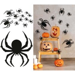 PVC silhouette spinnen - 12 stuks