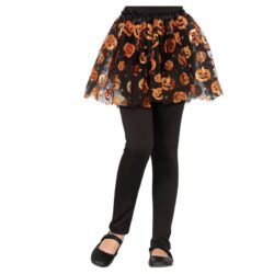 Meisjes tutu pumpkins zwart/ oranje - 30 cm