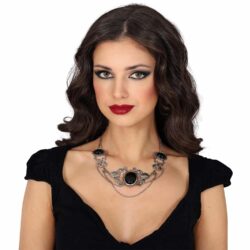 Ketting met 3 zwarte stenen