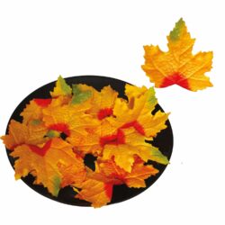 Oranje herfstbladeren – 24 stuks – 9-10 cm