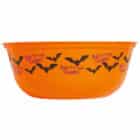 Halloween oranje schaal vleermuizen (27 cm)