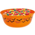 Halloween oranje schaal vleermuizen (27 cm)