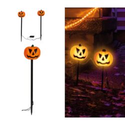 LED pompoen tuinlantaarns - 50 cm - 2 stuks