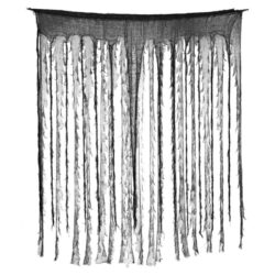 Deurgordijn zwart en grijs - 150 cm x 190 cm
