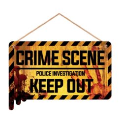 Houten hangbord crime scene -  35 x 20 cm