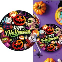 Borden (papier) -  little monsters - 6 stuks - 23 cm