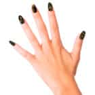 Happy new year nagels met lijm - zwart goud (10 stuks)