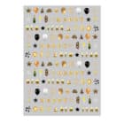 Nagelstickers happy new year - 1 sheet - 10 x 7 cm