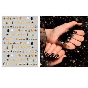 Nagelstickers happy new year - 1 sheet - 10 x 7 cm
