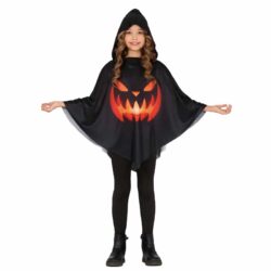Kinderponcho pumpkin 7-9 jaar
