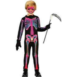 Kinderkostuum neon skeleton