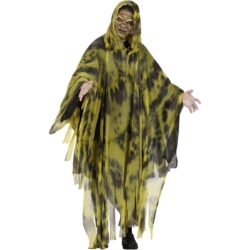 Heren poncho yellow ghost - L