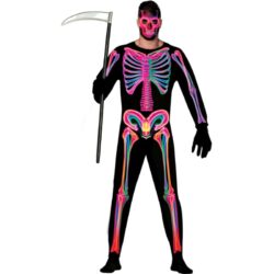 Volwassenkostuum neon skeleton