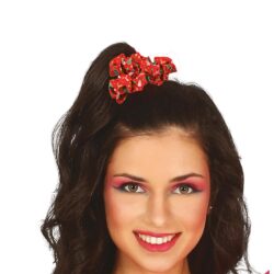 Haarelastiek Christmas rood - 1 stuks