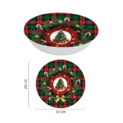 Kerst schaal kerstboom - 32 x 6 cm - 1 stuks