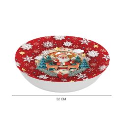 Kerst schaal santa clause - 32 x 6 cm - 1 stuks