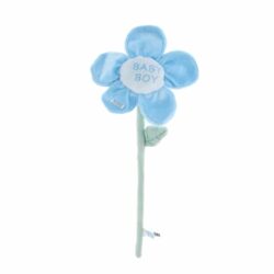 Pluche bloem baby boy blauw - 55 cm - 1 stuks