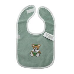 Slabbetje luxe velours - Tiroler boy bear mosgroen - 1 stuks