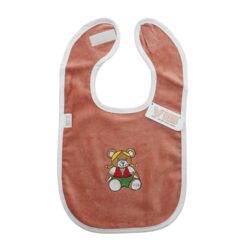 Slabbetje luxe velours - Tiroler girl bear oud roze - 1 stuks