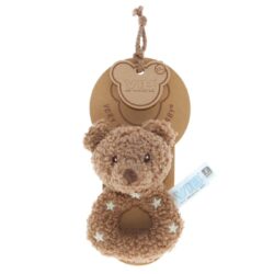 Pluche beer rammelaar teddy bruin - 1 stuks