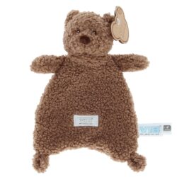 Pluche knuffeldoekje beer teddy bruin - 33 cm - 1 stuks