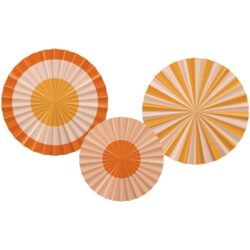Decoratiewaaiers pretty peachy - 3 stuks