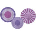 Decoratiewaaiers posh purple - 3 stuks