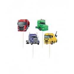Cocktail prikkers trucks - 8 cm - 16 stuks