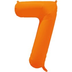 Folieballon cijfer 7 - neon oranje - 86 cm Folieballon cijfer 7 - neon oranje - 86 cm