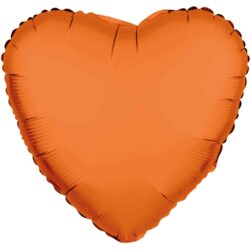 Folieballon hart - neon oranje - 45 cm
